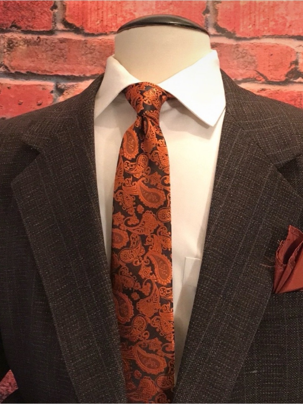 Vintage Louis Roth 46S Sport Coat Brown Blue Wool Blazer Tapered Fit Exc Cond! - Picture 4 of 13